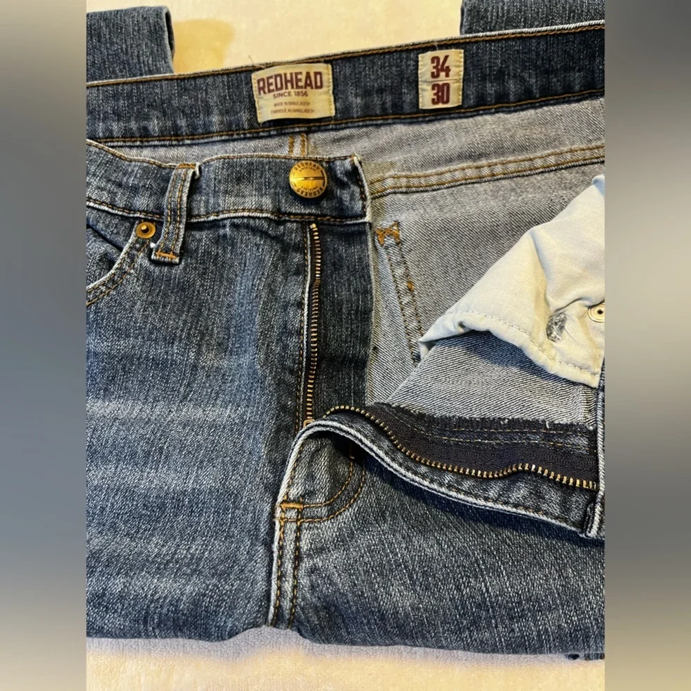 👖 Redhead Straight Leg Jeans Men’s 34x30 Medium Wash Denim Classic Fit